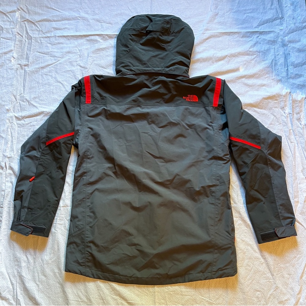 The North Face Men's Grey and Red Hooded 3 Way Hyvent Mountain Jacket Size S - Picture 6 of 11